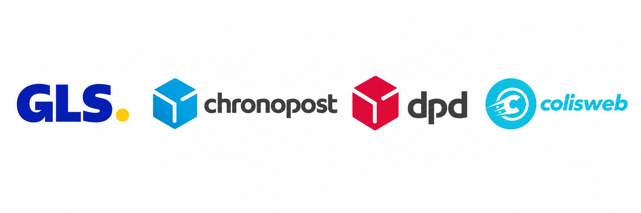 Partenaires xCARGO : GLS, Chronopost, DPD et Colisweb